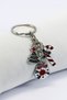 Silver Colored Christmas Themed Keychain, Gift Christmas Bag Ornament