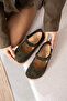 Ottawa Genuine Leather Cork Sole Orthopedic Women's High Eva Ballerinas - 6
