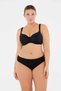 5104Kc Women's 5-Piece High Waist Slip Panties-Black&White&Skin - 2
