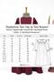 Girl's Ruffled Muslin Dress - Fairy Tale Model Long Hijab Dress Burgundy - 3