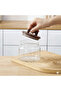 2 Pieces Acacia Vacuum Lid Glass Jar Spice Jar Turkish Delight Jar Sugar Bowl 13X11.5 and 18X11.5 cm - 7