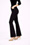 Lera Women's Black High Waist Stretch Fabric Comfortable Flared Jeans Flare
