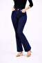 Lera Women Dark Blue High Waist Stretch Fabric Comfortable Flared Jeans Flare - 2