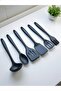 6 Piece Silicone Serving Set Dishwasher Safe Silicone Kitchen Utensil Set 21cm Spatula Ladle - 8