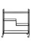 OneDcor Metal Serving Trolley With Clear Glass Shelves Pre Assembled Utility Cart 100 X 40 X 90 Cm - 6
