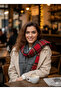 Red Double-Sided 2026 Scottish Plaid Scarf-Shawl Native Product - 4