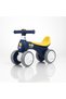 Premium Baby Balance Bike, 4-Wheel Training Bike with Soft Seat (1–5Y), Navy/Yellow