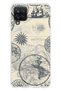 Samsung Galaxy A22-M22-M32 Compatible Vintage World Map and Compass Printed Silicone Case
