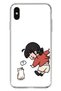 iPhone X-Xs Compatible Forced to Pull Apart Lover - Couple Combination Printed Silicone Case