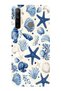 Realme 5I - 6I - C3 Compatible Blue Seashell and Star Pattern Printed Silicone Case