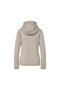 Women's Knitted Fleece Jacket, Hooded , Cream - 5