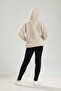 Girl's Plush Thick Textured Welsoft Winter Kangru Pocket Hooded Zipper Sweatshirt Cardigan - 6