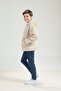 Boy's Plush Thick Textured Welsoft Winter Kangru Pocket Hooded Zipper Sweatshirt Cardigan - 4
