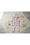 Triple Velvet Seasonal Baby Girl Set with Elephant Printed Shoulder-Fastened Badil and Cardigan - 3