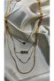 Gold 3 Row Set Star Necklace - 5