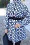 Marin Esinti Patterned Hijab Swimsuit 4-Piece Set with Bonnet and Bag Beachwear - 7