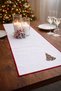 Christmas New Year Christmas Tree Patterned Embroidered Linen Runner