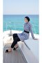 Marin Esinti Patterned Hijab Swimsuit 4-Piece Set with Bonnet and Bag Beachwear - 5
