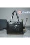 Women's Black Scarf Detailed Zipper Closure Single Compartment Large Size Women's Shoulder Bag (40X32X8 cm) - 6