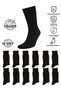 12 Pairs of Classic Black Socks Clas Design Cotton and Daily Comfort