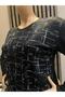Women's Middle-Aged and Older Printed Patterned Glittery Slit Mother Combed Cotton Blouse - 3