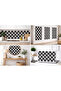 Geometric Pattern Sticker 22X30 cm – Black and White Moroccan Pattern Decorative Sticker