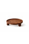 Round Pedestal Presentation Plate 25cm Diameter - Natural Wood Serving and Presentation Stand