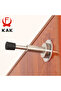 KAK Stainless Steel Door Stopper Non Punch Hydraulic Buffer Damper Wall Protector Wall-Mounted Ru... - 6