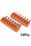 14pcs/Set 25mm Alloy Steel Torx Screwdriver Bits With Hole T5-T40 1/4 Inch Hex Shank Electric Scr...