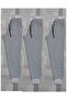 3 Pieces Unisex Regular Gray Gray Gray Ribbed Leg Sweatpants
