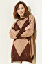 Baklava Patterned Knitwear R7179 Brown - 2