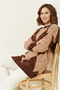 Baklava Patterned Knitwear R7179 Brown - 3