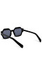 Women Bold Bevel Square Sunglasses in Black - 2