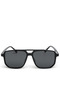 Women Thin Rim Navigator Sunglasses in Black - 4