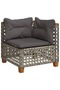 7 Piece Garden Sofa Set with Cushions Grey Poly Rattan - 2
