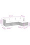 4 Piece Garden Sofa Set with Cushions Black Poly Rattan - 3