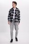Men's Relax Fit Comfortable Cut Winter Plaid Double Pocket Snap Button Shirt - 4