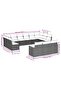 13 Piece Garden Sofa Set with Cushions Black Poly Rattan - 2