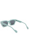 Women Square Cat Eye Sunglasses in Mint Green - 3