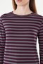 Boat Neck Long Sleeve Striped Basic Women's T-Shirt Comfortable and Stylish - 6