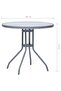 5 Piece Garden Dining Set Aluminium and Textilene Silver - 3