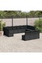 13 Piece Garden Sofa Set with Cushions Black Poly Rattan