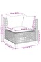 7 Piece Garden Sofa Set with Cushions Grey Poly Rattan - 6