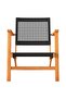 3 Piece Bistro Set Black Poly Rattan and Solid Wood Acacia - 4