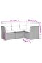4 Piece Garden Sofa Set with Cushions Grey Poly Rattan - 2