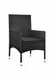 4 Piece Garden Lounge Set with Cushions Black Poly Rattan - 7