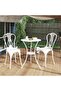 3 Piece Bistro Set Cast Aluminium White