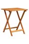 Bistro Set Folding 3 pcs Oil Natural Solid Acacia Wood - 4