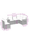 5 Piece Garden Sofa Set with Cushions Black Poly Rattan - 2