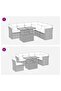 7 Piece Garden Sofa Set with Cushions Black Poly Rattan - 8